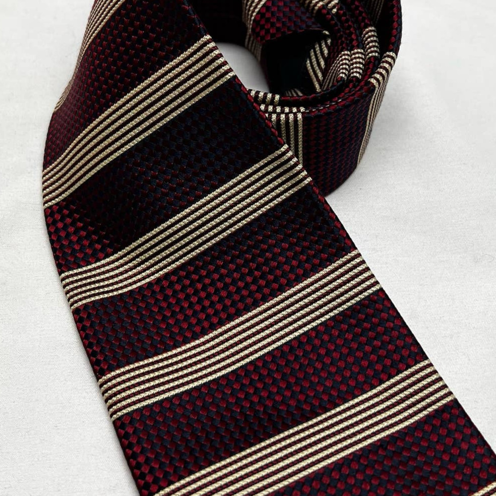 Brooks Brothers Makers All Silk Tie Striped Hand Made In USA Of Imported Fabric - Picture 2 of 9